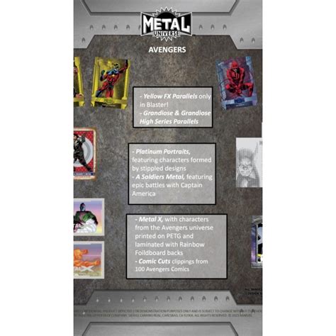 marvel metal blaster box|2024 metal universe avengers.